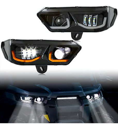 Ldetxy Conjunto De Faros Delanteros Led Para Can-am Defender