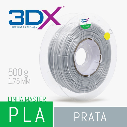 Imagem 2 de 4 de Filamento Pla Ht 1,75 Mm | 500g | Prata
