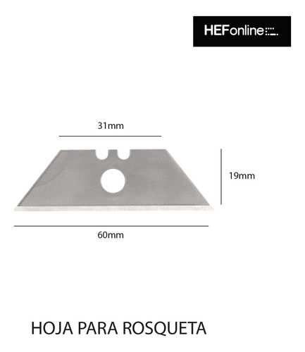 Cuchillas Repuesto Cutter Rasqueta Trapezoidal Acero X 10u