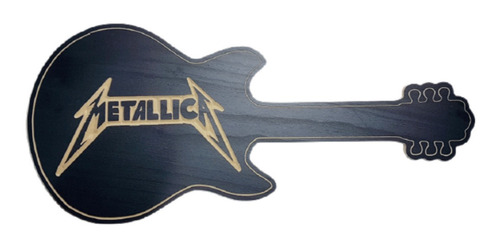 Placa Decorativa Guitarra Metallica