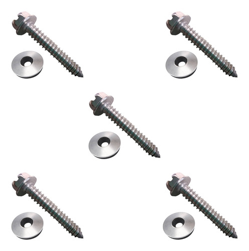 Pack 50 - Pija Cabeza Hexagonal Con Arandelas - 1/4 X 1-1/2