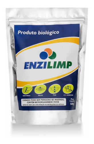 Imagem 1 de 5 de Enzilimp Biodegrador - Elimina Cheiro Limpa Fossa 500g