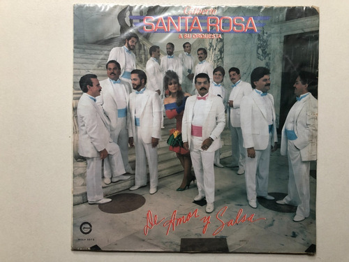 Lp Gilberto Santa Rosa Y Su Orquesta - De Amor Y Salsa