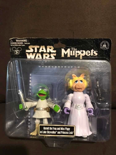 Star Wars Muppets Kermit Y Piggy Skywalker Y Leía