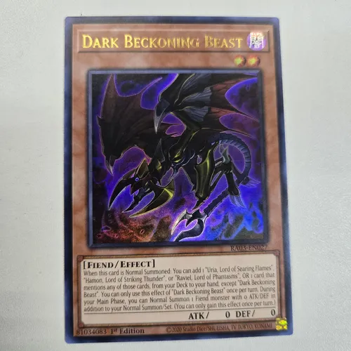Yu-Gi-Oh! Dark Beckoning Beast – Secret Rare – RA03-EN027 – 1. Auflage – Sammlerkarte Aus Quarter Century Bonanza