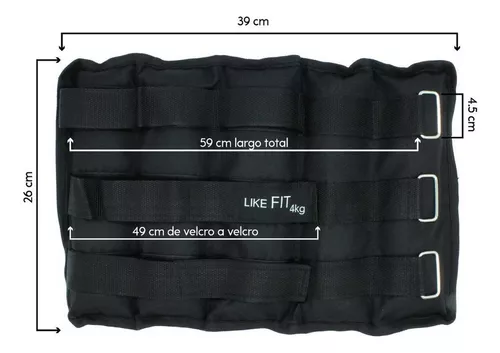 Par Polainas Tobilleras Peso Best para Ejercicios 4kg total