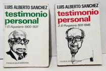 Comprar Testimonio Personal 2 Tomos Luis Alberto Sanchez 1987
