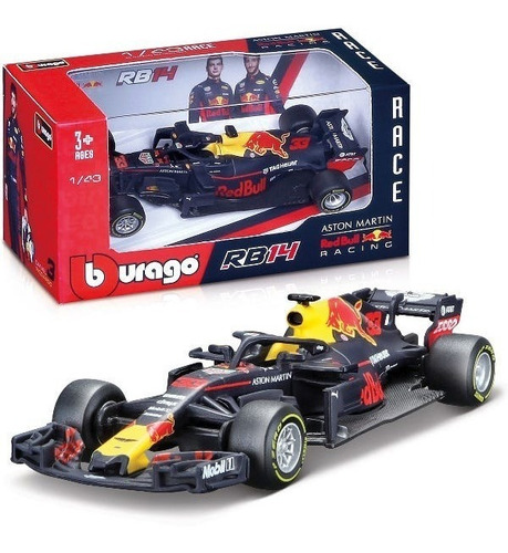 Bburago Formula 1  Red Bull Rb14 Max Verstappen + Card F1