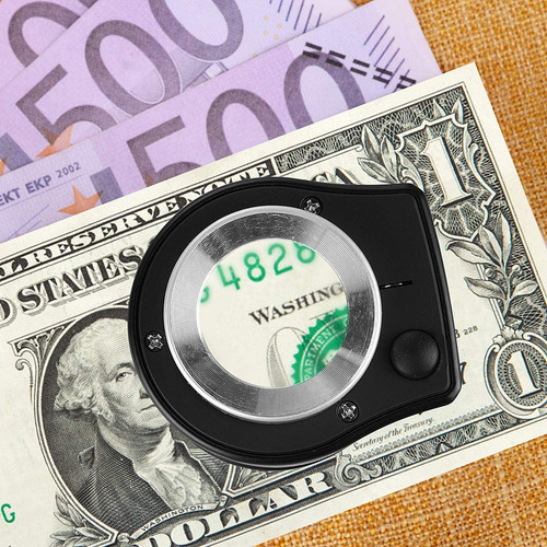 Lupa Con Luz Led Y Luz Uv 30x Aumento - Lente Cristal Doble
