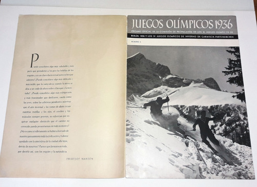 Juegos Olimpicos Berlin 1936 / No. 4 - Olimpiadas Alemania (Usado)