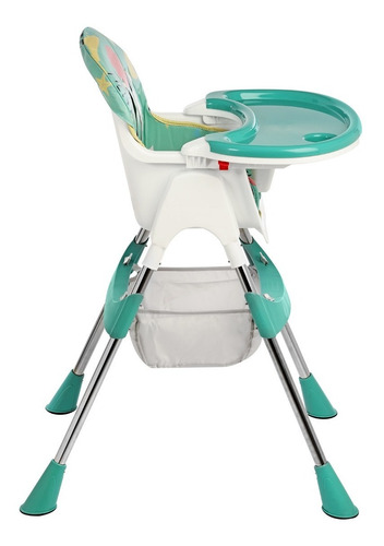 Imagen 3 de 5 de Silla De Comer Bebe Doble Bandeja Con Canasto Candy Felcraft