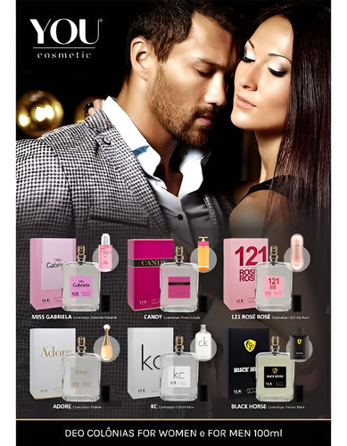 Kit 12 Perfumes Fem E Masc 100ml You Cosmetic Revenda Fragâncias