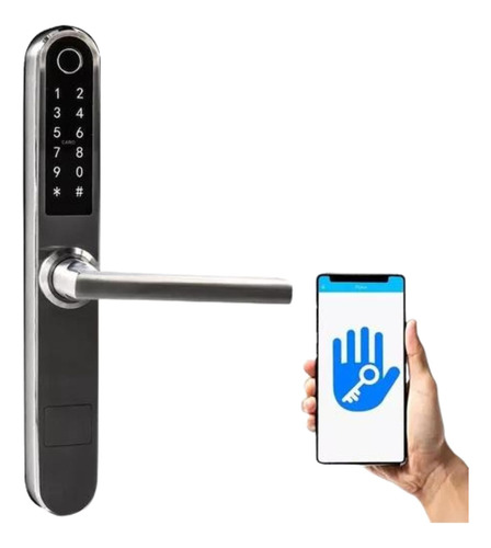 Cerradura Biometrica Smart Bluetooth Wifi Premium Exterior 