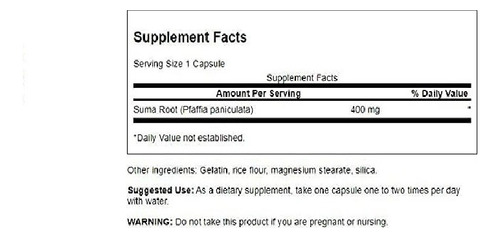 Swanson Raíz De Suma De Espectro Completo 400 Mg, 60 Caps