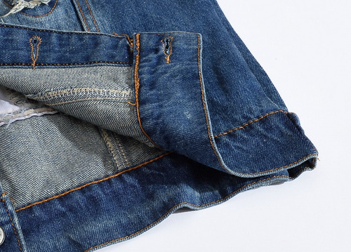 K Chaleco De Mezclilla Moda Punk Con Bordado Para Hombre