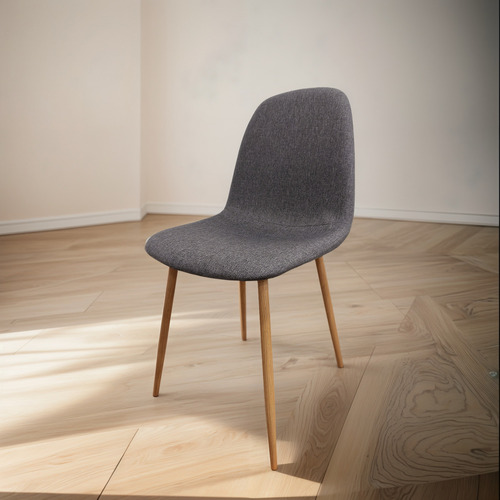 Silla Home Republic Nórdica Gris Estructura de la silla Marrón claro Diseño de la tela Liso