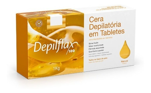 Cera Depilatória Natural Depilflax 1kg