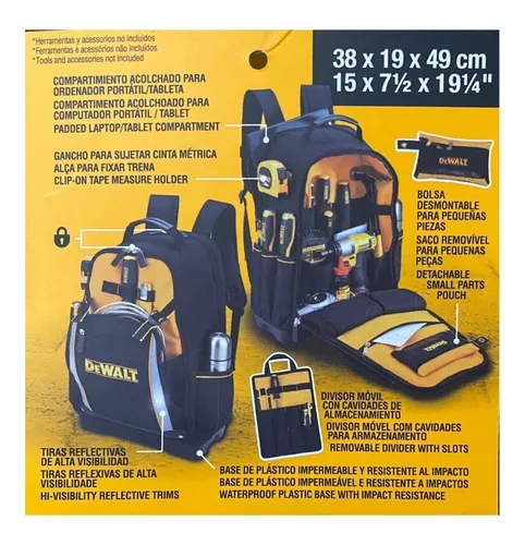 Mochila Multitak para Trabajo Pesado 36 Bolsillos DEWALT DWST98016-LA