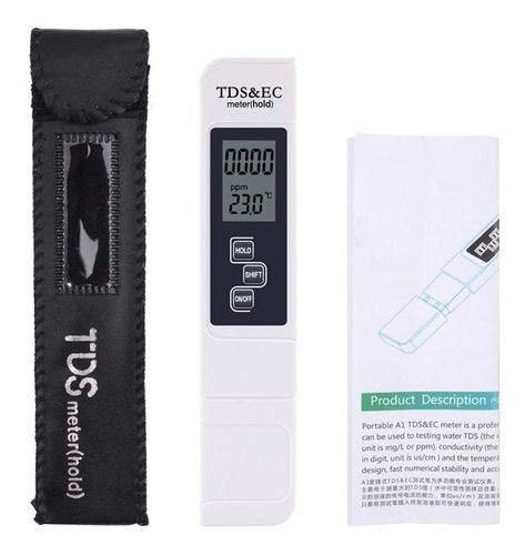 Imagen 9 de 9 de Medidor Digital 3 En 1 Tds Ec Y T Calidad Agua Estuche Grati