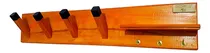Comprar Perchero Recibidor Madera Repisa 4 Perchas Percheros Nórdico Color Cedro