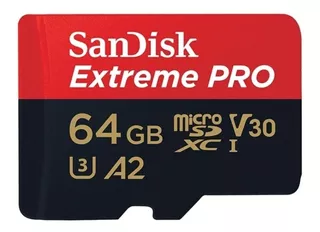 Memoria Sandisk Extreme Pro Micro Sd 64gb C10 170mb/90s Wri
