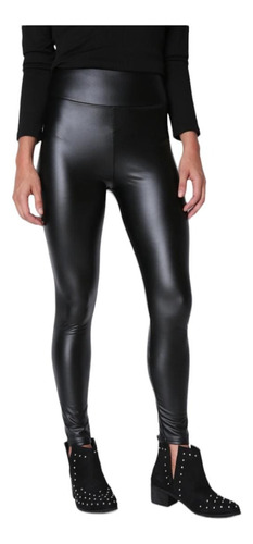 Calza - Leggins Ecocuero - Control De Abdomen