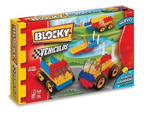 Ladrillos De Encastre Blocky Vehiculos 70 Pzas (3722)