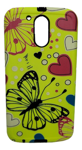 Fundas Protector Reforzadas Motorola G 4 Plus Amarillo Floreado