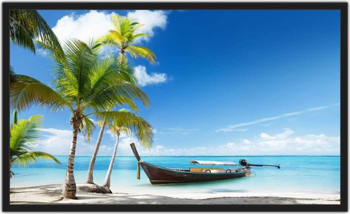 Quadro Decorativo Barco Paisagem Natureza Salas 86 X 52 Q04