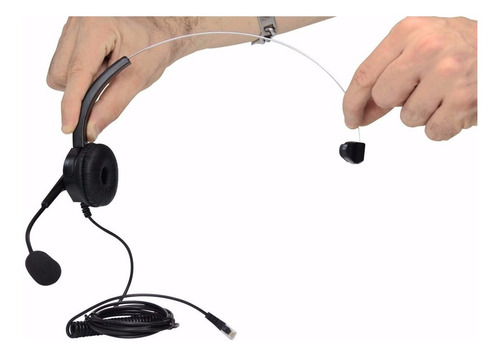 Imagem 2 de 4 de Fone Headset Telefone Fixo Fio Maxtel Rj11 Telemarketing