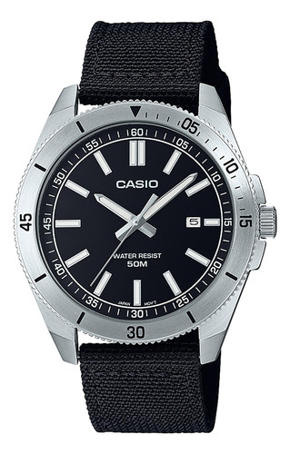 Reloj Hombre Casio Mtp-b155c-1evdf Core Mens Con Correa Negra Y Bisel Gris