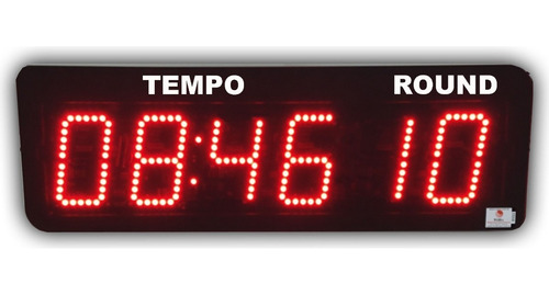 Imagem 6 de 7 de Cronômetro Digital Leds Com 6 Dígitos Com Controle 58x19cm