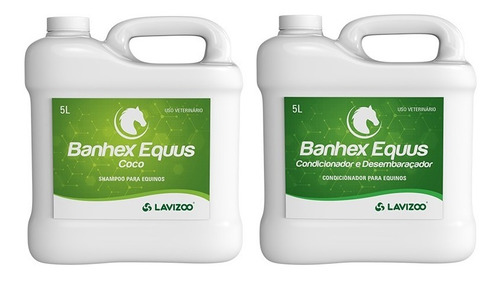 Shampoo Banhex Coco E Condicionador Para Cavalo 5l 1 De Cada