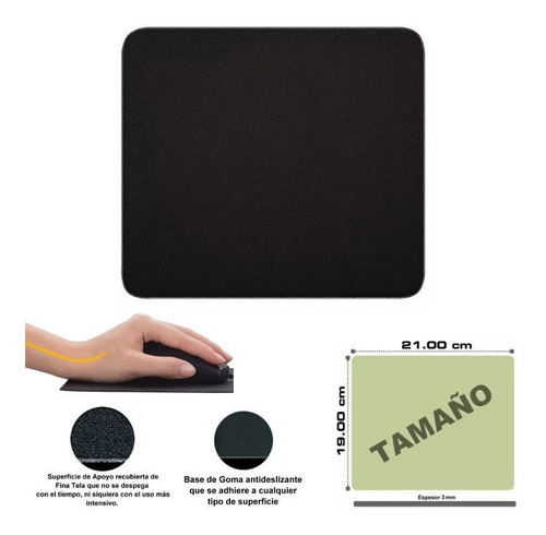 Mouse Pad Liso Color 21 X 19 Cm 