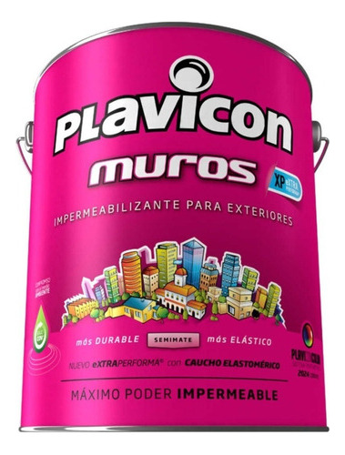 Plavicon Muros Y Frentes Impermeabilizante Plastico 25kg Mm