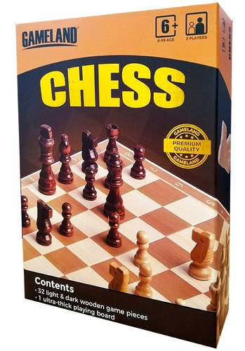 Imagen 1 de 1 de Juego De Mesa Chess Ajedrez De Madera Gameland 2 Jugadors 