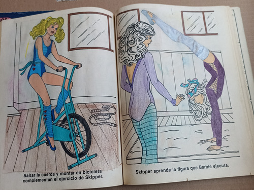 Lote D 6 Libros Iluminar Y Actividades Barbie 80s 90s Muñeca (Usado)