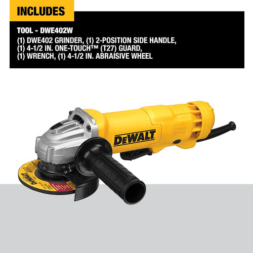 Dewalt Dwe402 W 4 1/5,1 Cm Amoladora Angular Pequeña Con Rueda