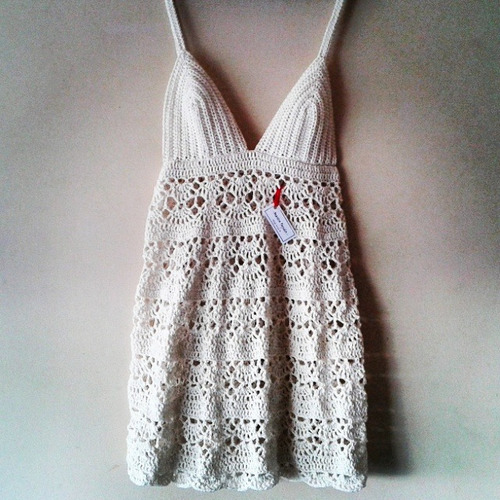 Tejidos Artesanales A Crochet: Top - Vestido Con Corpiño