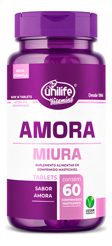 Amora Unilife, Com Vitamina E/d/b12 60 Comp. Mastigáveis