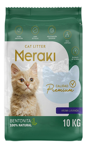 Arena Sanitaria Para Gatos Meraki 10 Kg