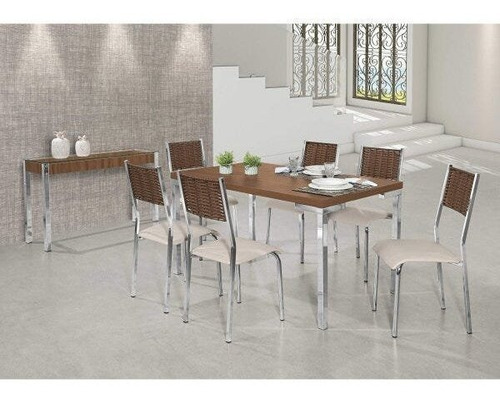 Mesa De Jantar Com 6 Cadeiras Sofia M. Isis Siena Gh