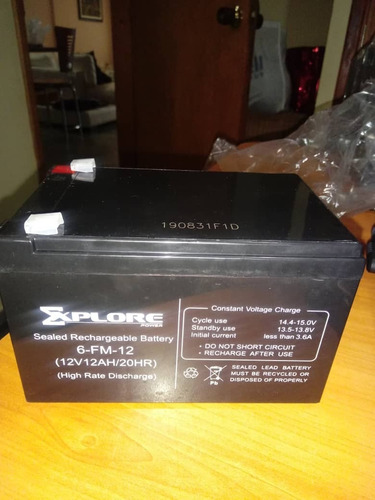 Imagen 1 de 3 de Bateria Ups Explore 12v/12ah Modelo 6-fm-12
