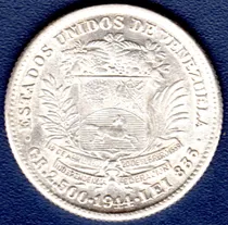 Comprar Moneda De Plata Real De 1\u002F2 Bolívar O 50 Céntimos De 1944