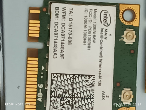 Placa Wi-fi Notebook Lenovo B490 2.4 E 5 G (Usado)