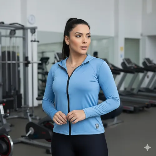 Casaco Fit Blusa Treino Proteção Solar Uv Corrida Academia