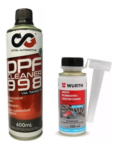 Injection Cleaner 200ml Wurth + Dpf Cleaner 998 Uso Tanque