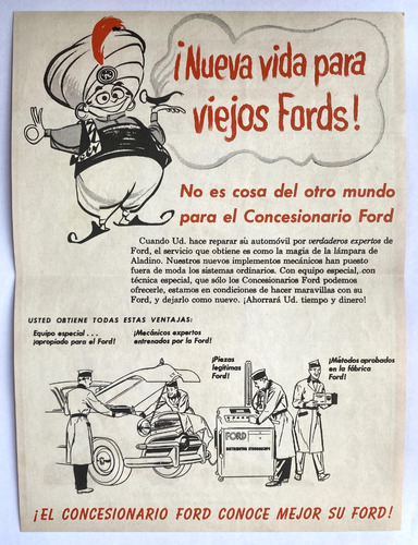 Autos Ford Aviso Publicitario De 1952