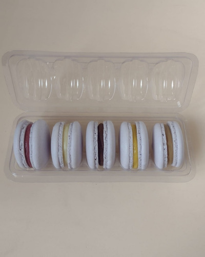 Embalagem Para 5 Macarons (maiores) 40 Unidades