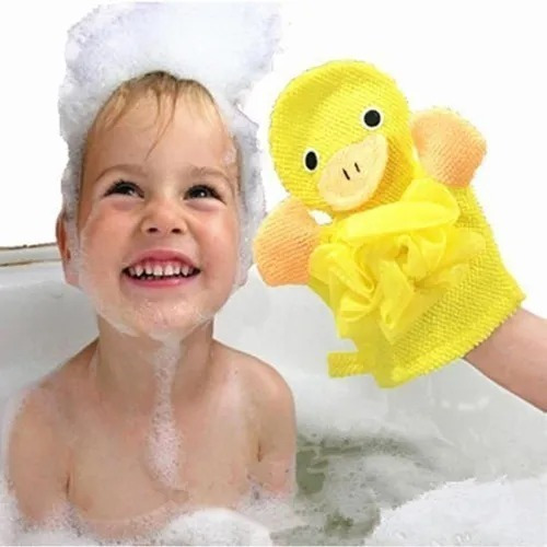 Guante Esponja Titere De Patito Para Ducha Niños Divertido